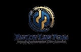 Pavlov Law Firm logo featuring gold and blue interlocking design with circular border and company name tagline below